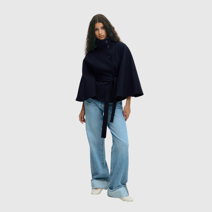 Rhoslyn - Belted Cape Jacket