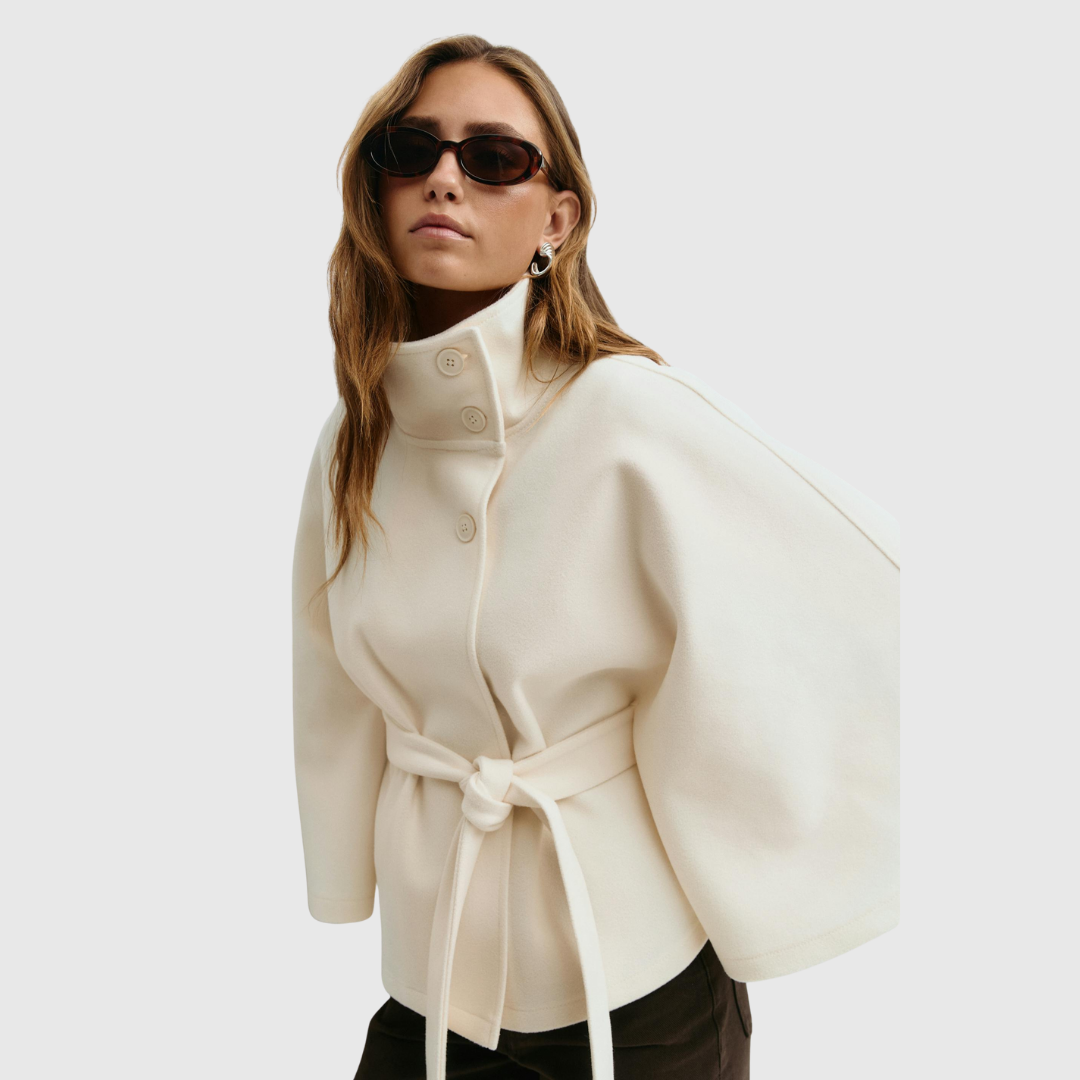 Rhoslyn - Belted Cape Jacket
