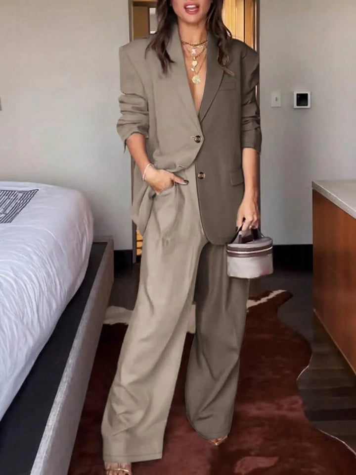 Elaine - Two-Tone Blazer Set