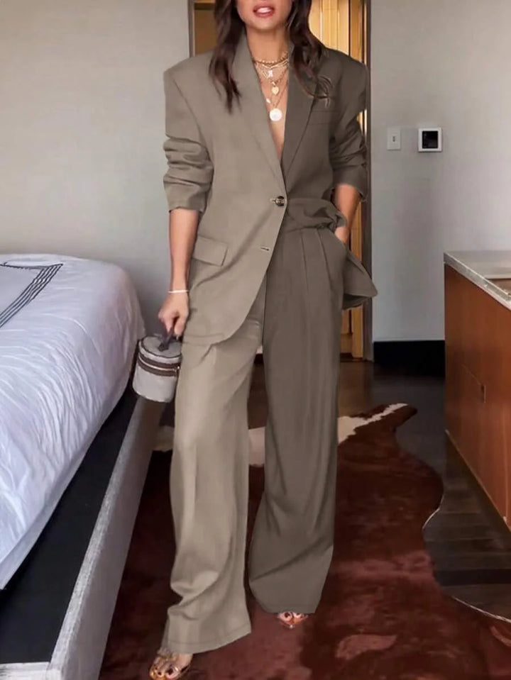 Elaine - Two-Tone Blazer Set