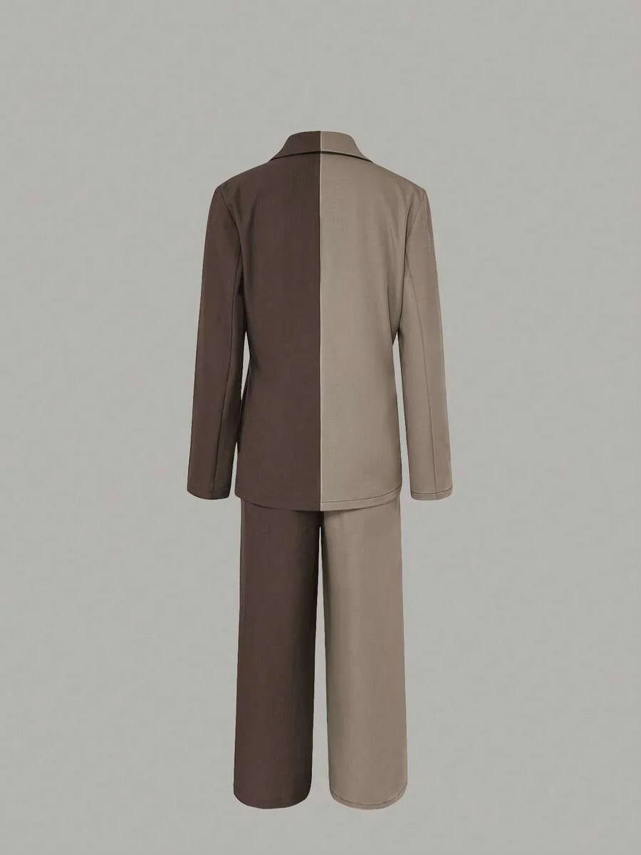 Elaine - Two-Tone Blazer Set