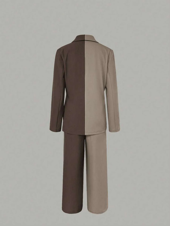 Elaine - Two-Tone Blazer Set