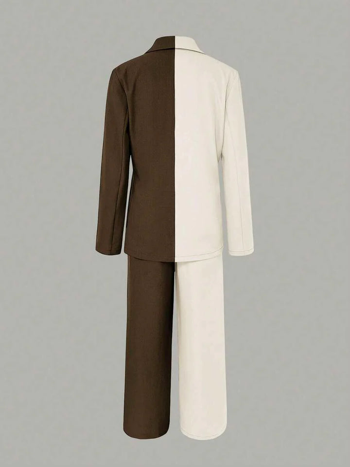 Elaine - Two-Tone Blazer Set