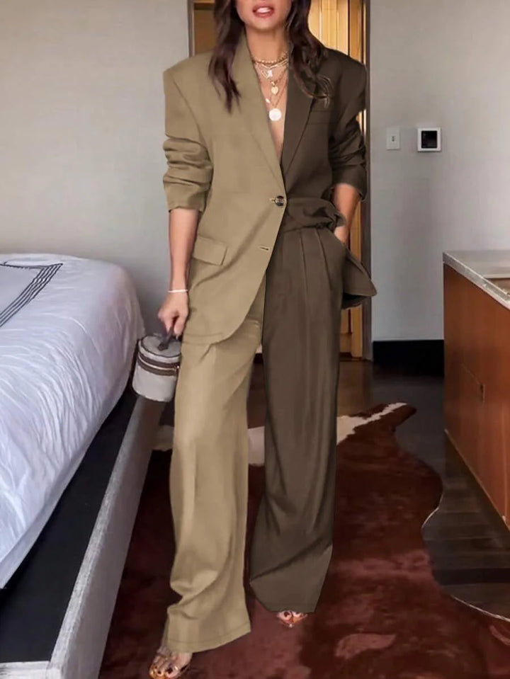 Elaine - Two-Tone Blazer Set