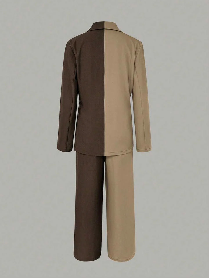 Elaine - Two-Tone Blazer Set