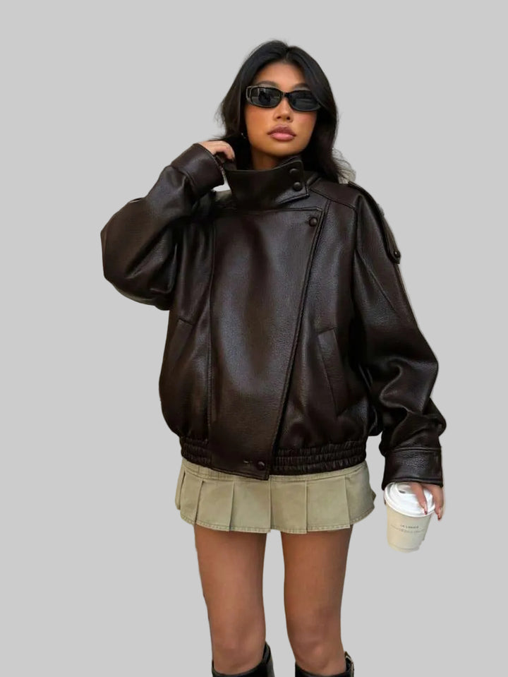 Linda - Classic Zip Bomber Jacket