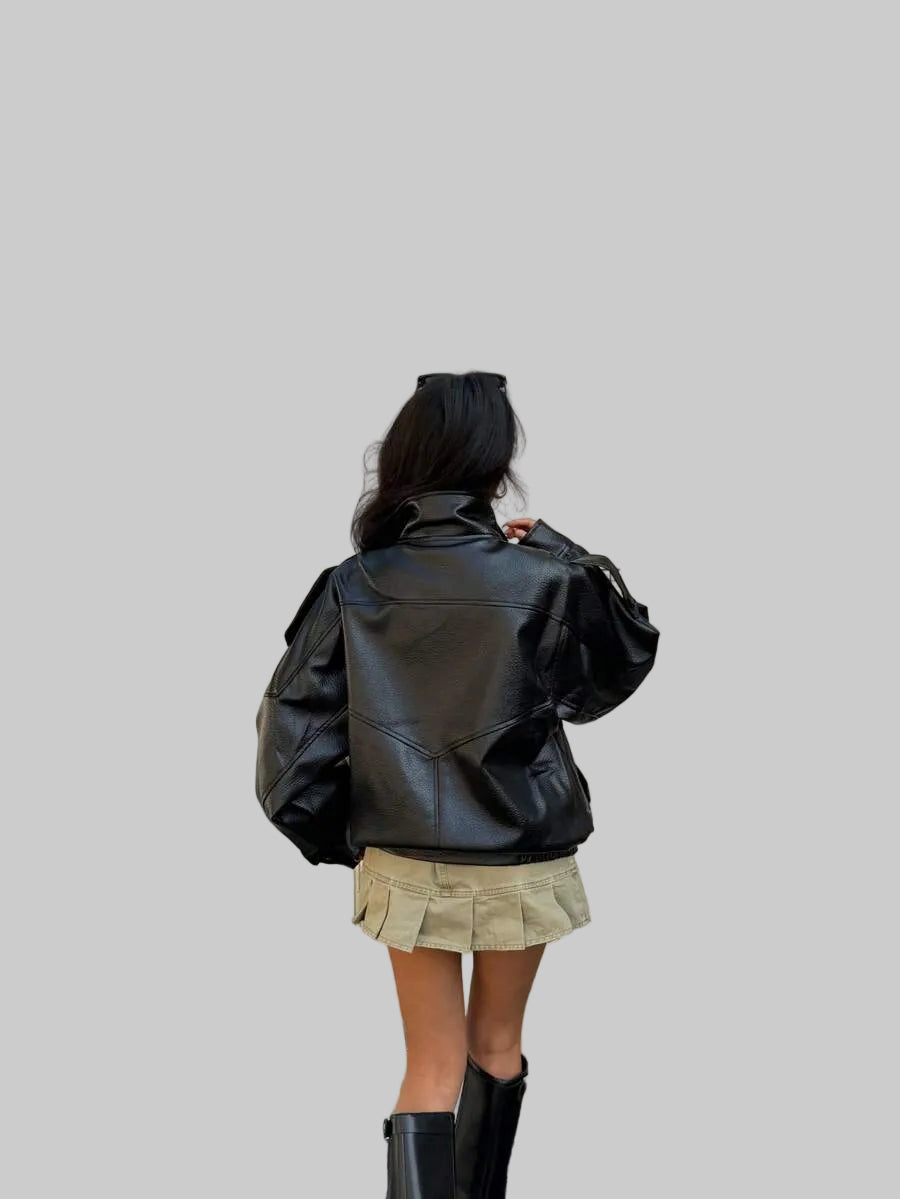 Linda - Classic Zip Bomber Jacket