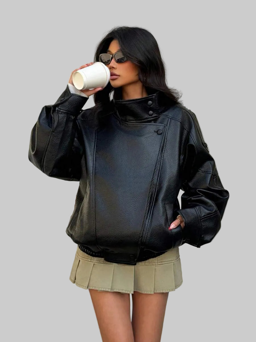 Linda - Classic Zip Bomber Jacket