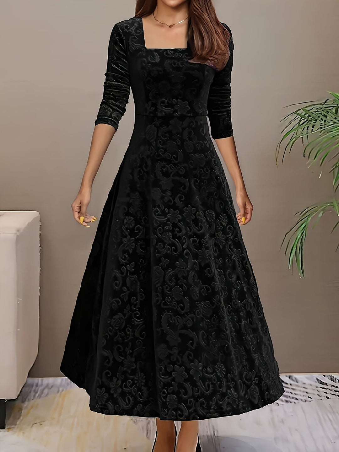 Dorothy | Elegantní vzorované maxi šaty