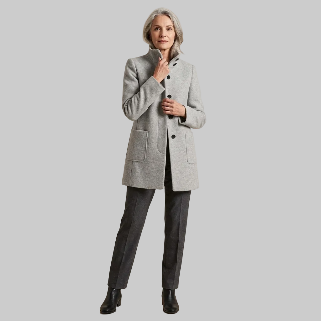 Anne - High Collar, Soft Blend Jacket