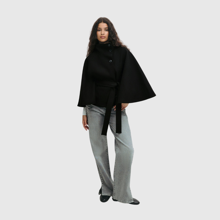 Rhoslyn - Belted Cape Jacket