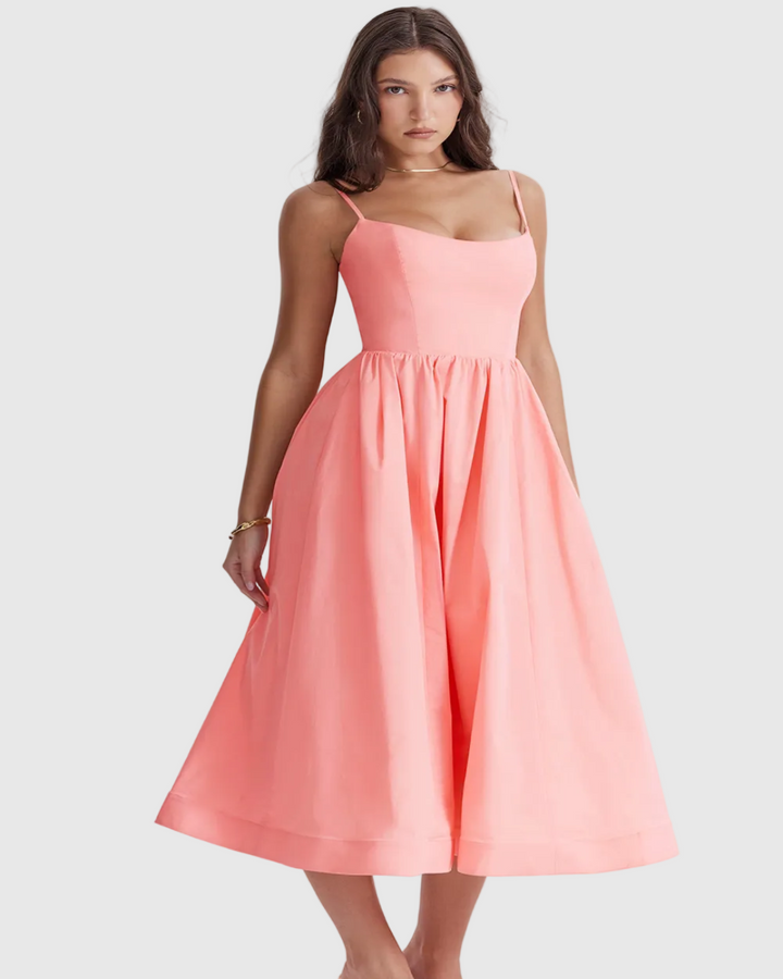 ESTELLE | Elegantní korzet letní midi šaty