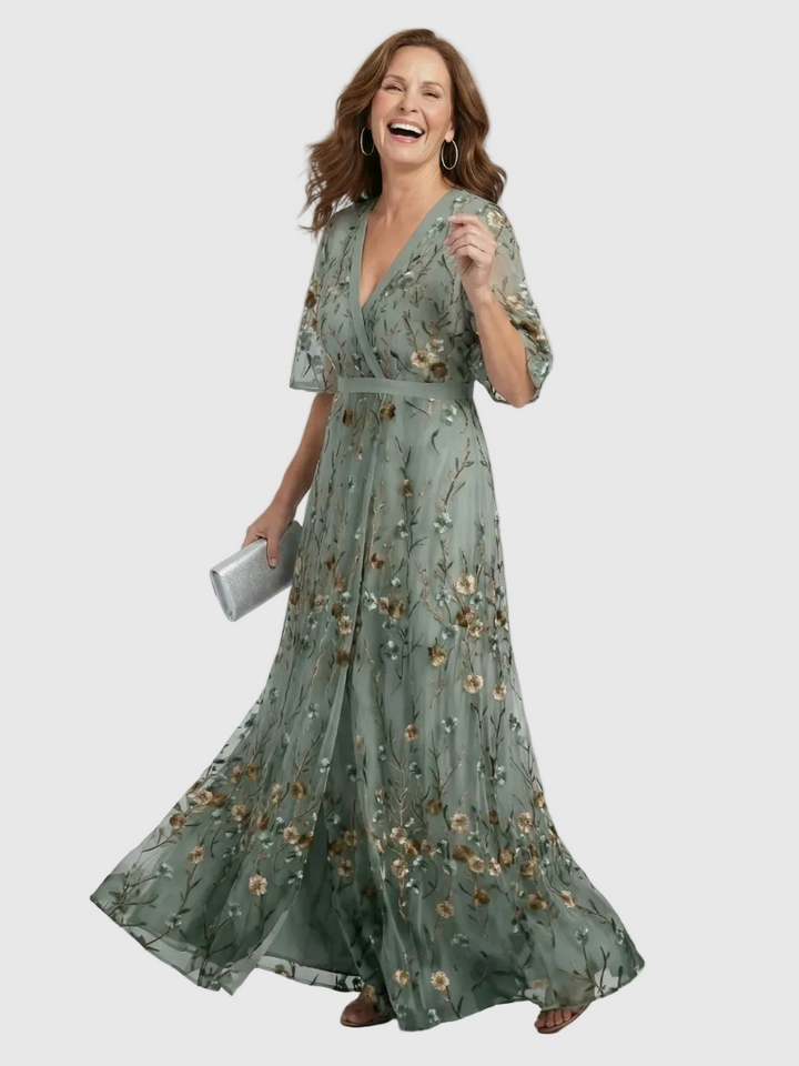Selora | Halter midi šaty s kvetinovým vzorem