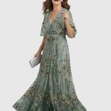 Selora | Halter midi šaty s kvetinovým vzorem