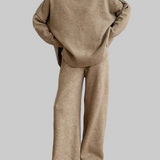 BEATRIX – Turtleneck Sweater & Wide Leg Pants Two-Piece Set