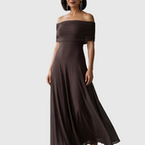 Juni | Off-shoulder drapované midi šaty