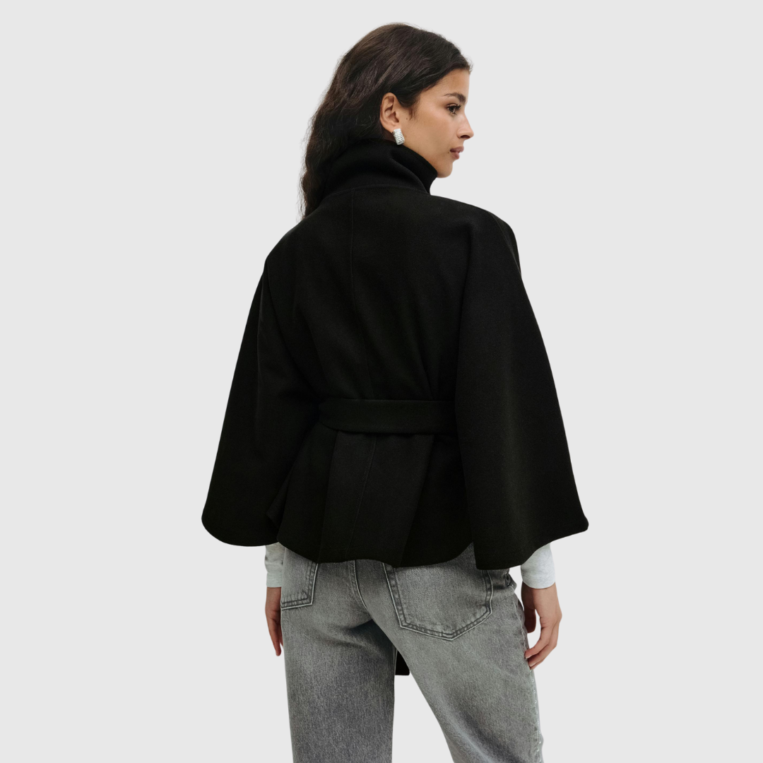 Rhoslyn - Belted Cape Jacket
