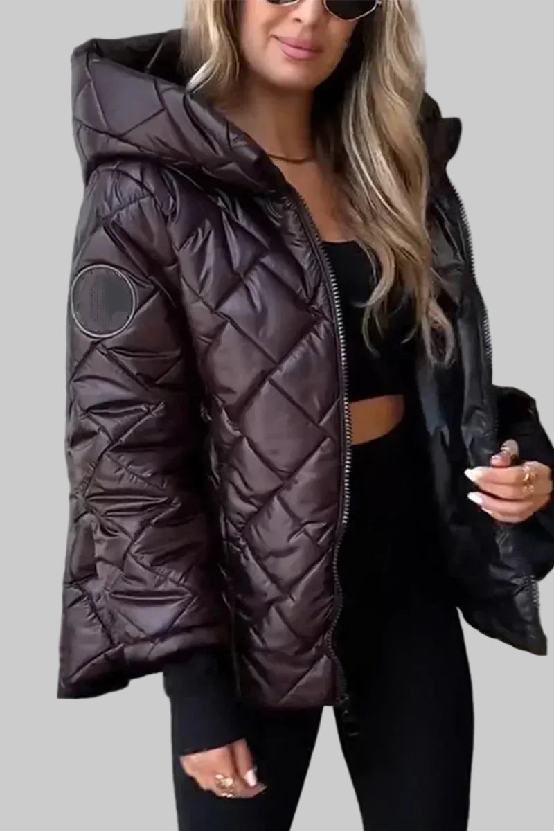 Sofia -Quilted Hooded Coat