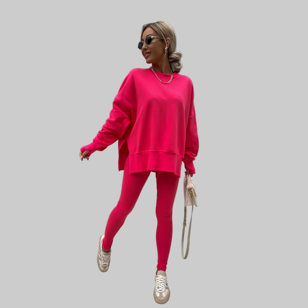 Henriette - Casual Long Sleeve Sweatshirt and Pants Set