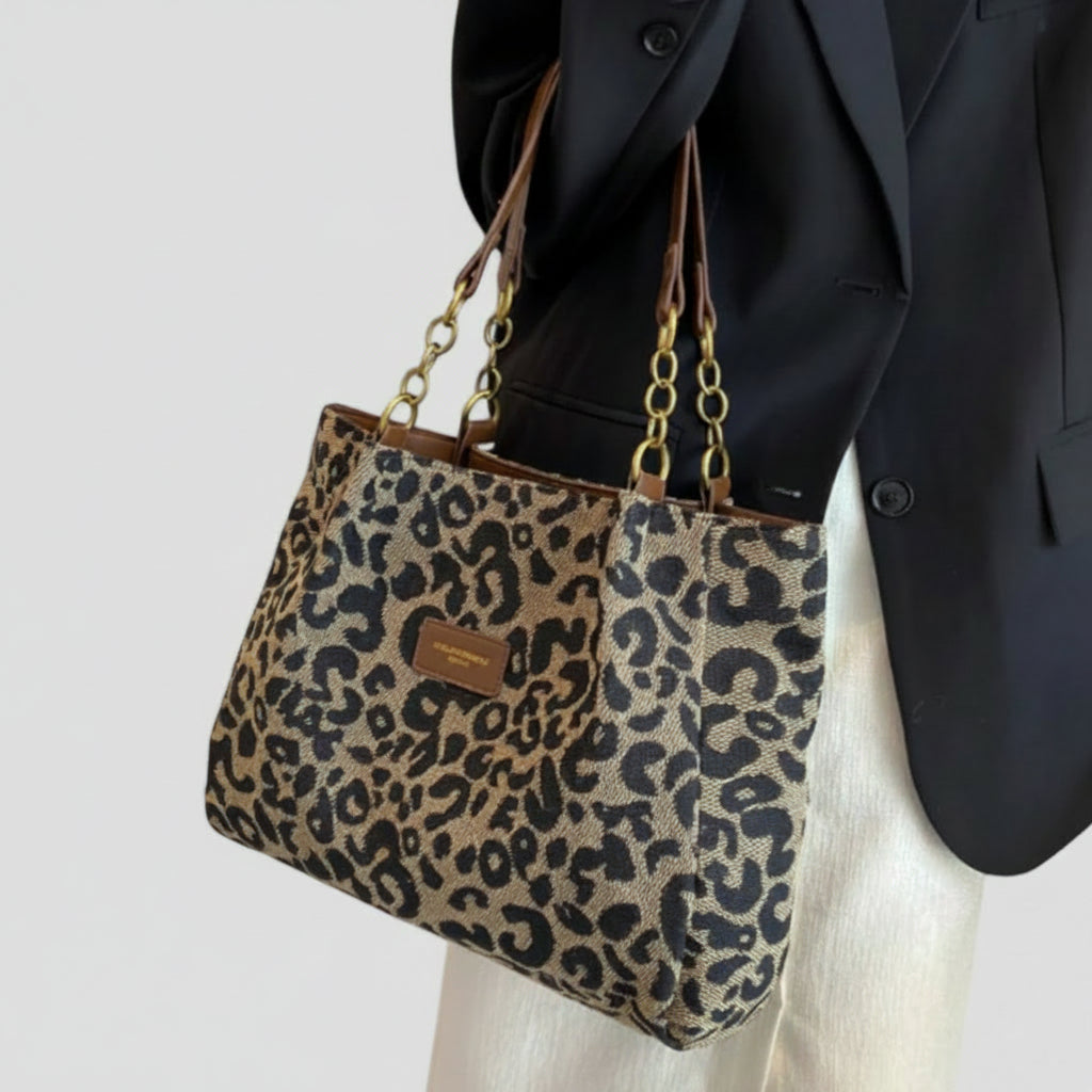 Edith | Standardní taška s leopardím vzorem – premium
