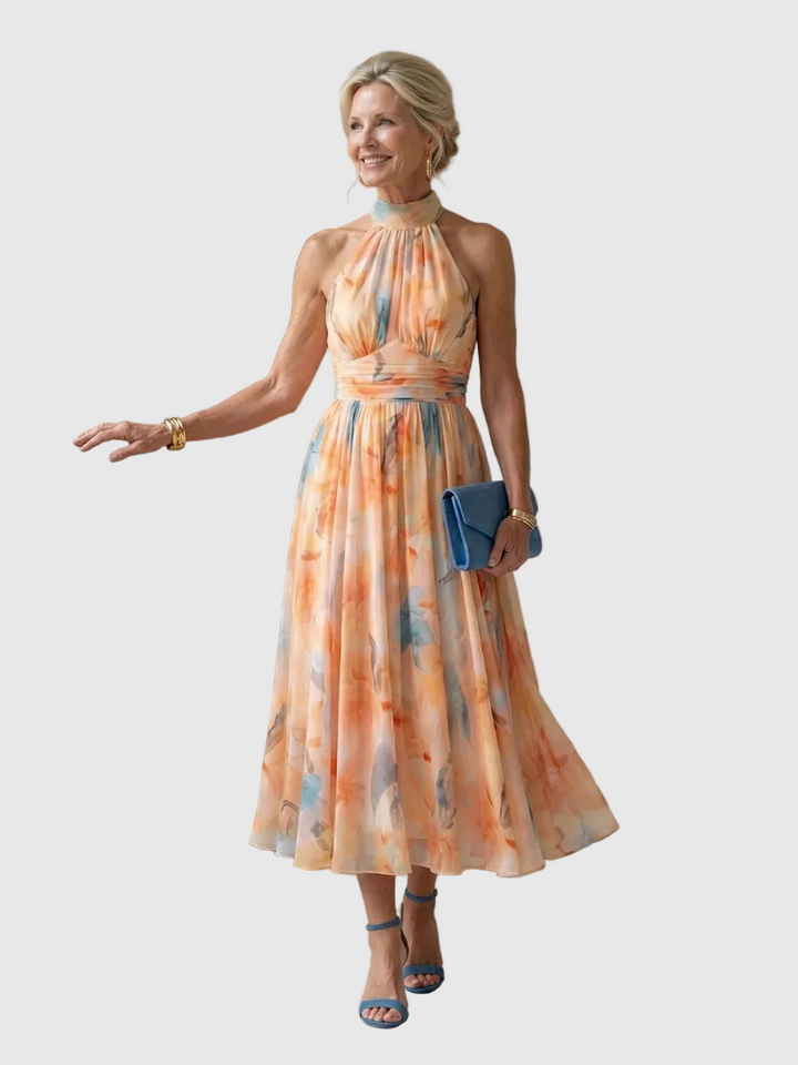 Elin | Jemné halter midi šaty