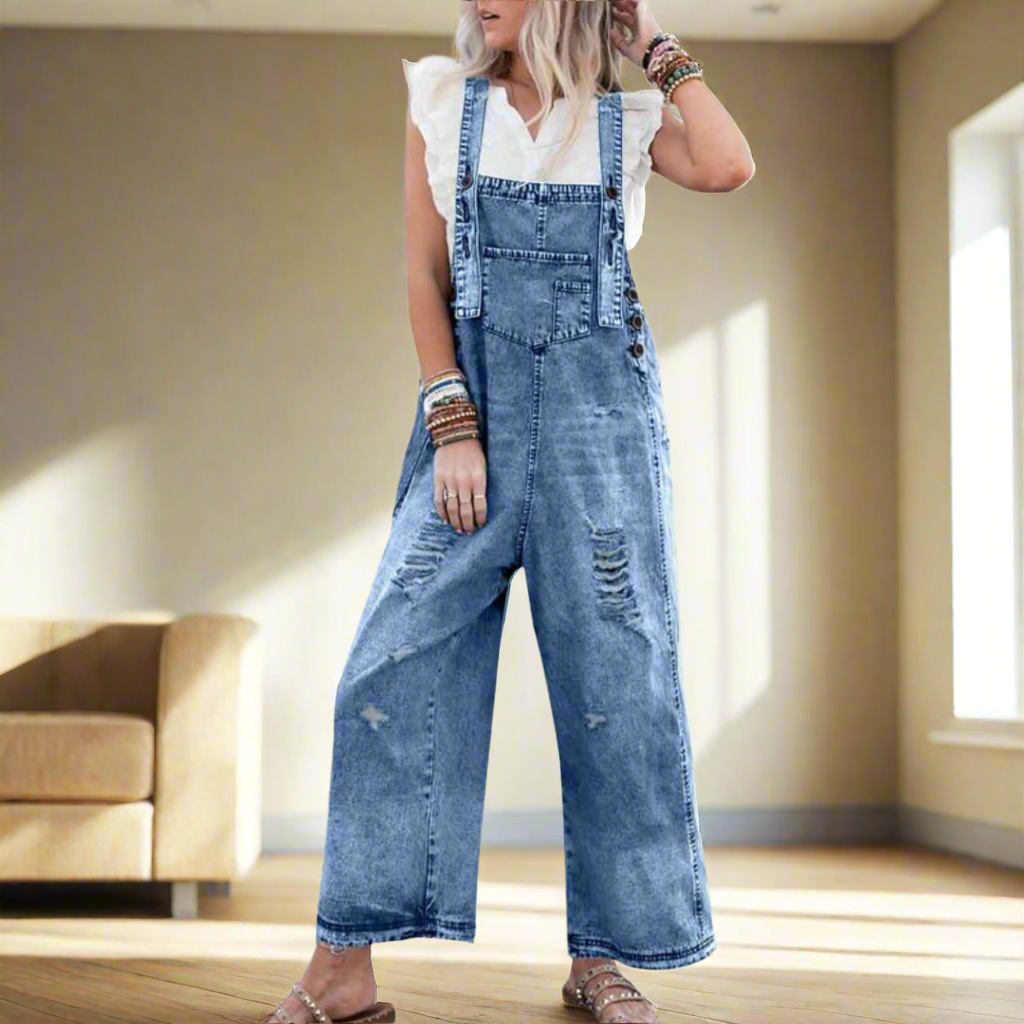 CARMELITA  – Vintage Wash Adjustable Jumpsuit