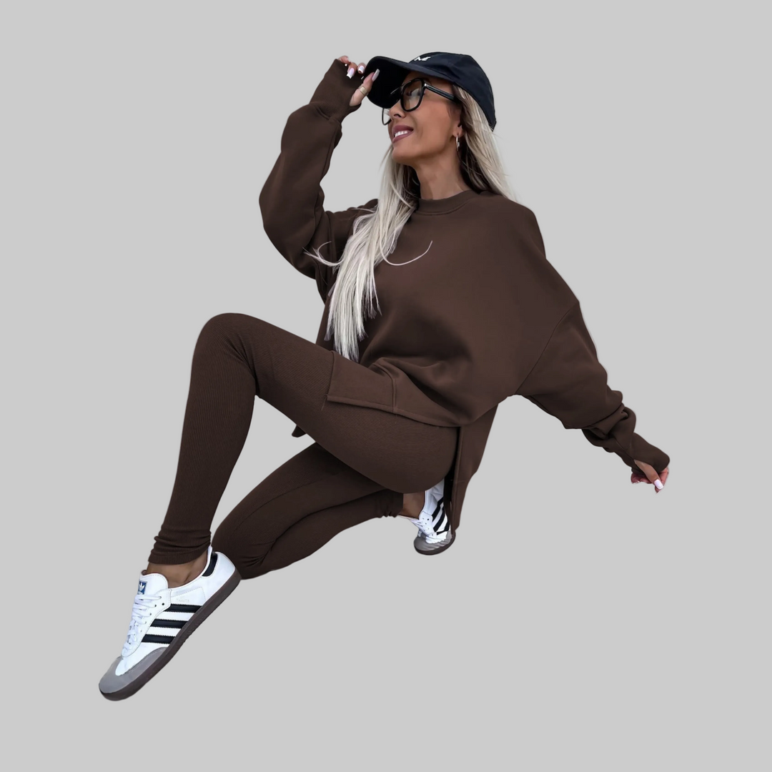 Henriette - Casual Long Sleeve Sweatshirt and Pants Set