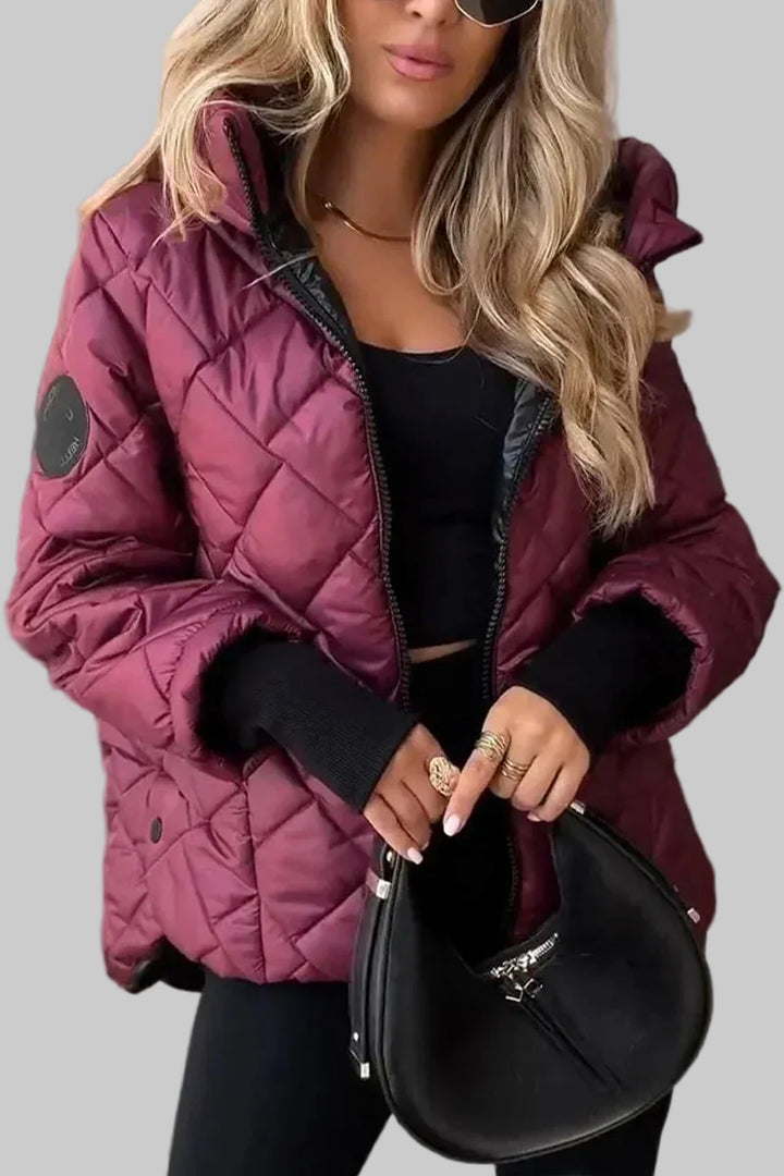 Sofia -Quilted Hooded Coat