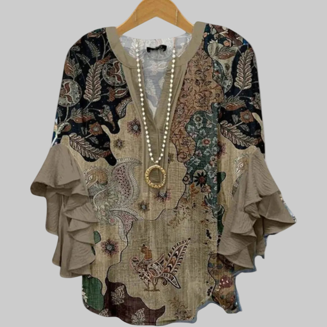 ALIANE – BOHO RUFFLE BLOUSE