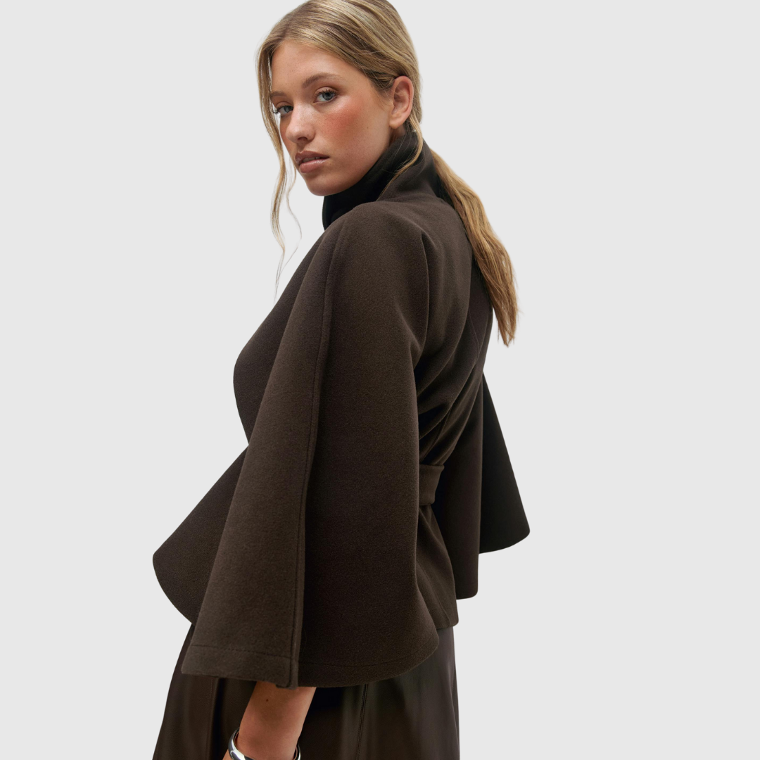 Rhoslyn - Belted Cape Jacket