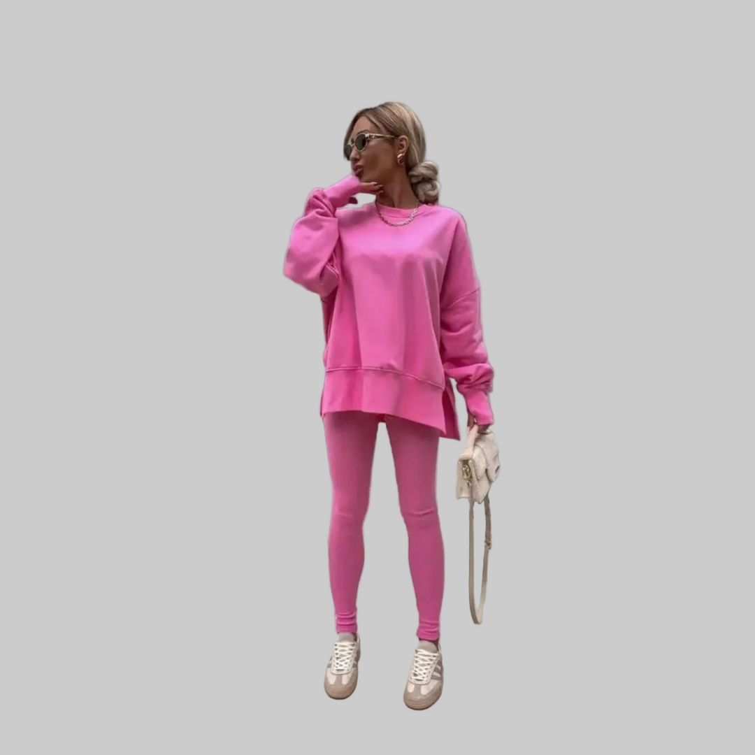 Henriette - Casual Long Sleeve Sweatshirt and Pants Set