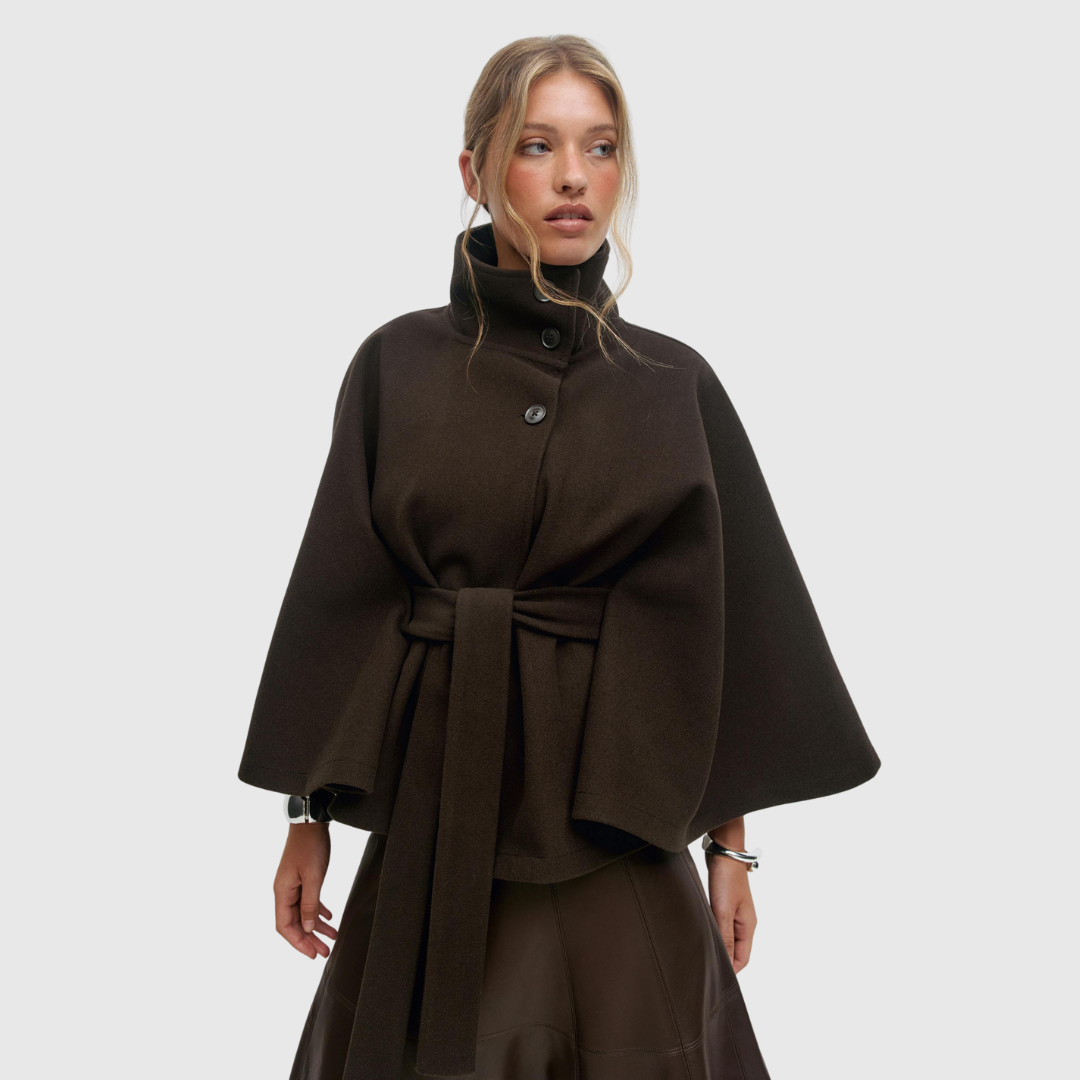 Rhoslyn - Belted Cape Jacket