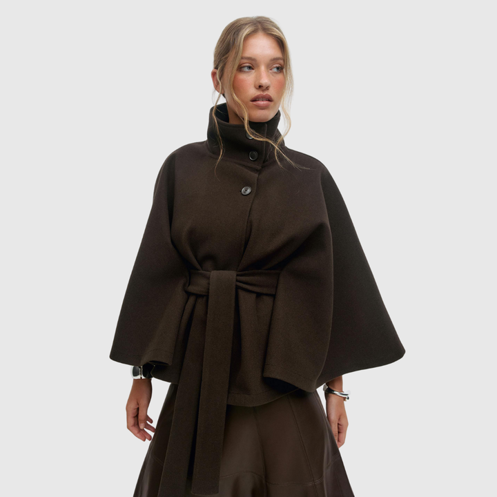 Rhoslyn - Belted Cape Jacket