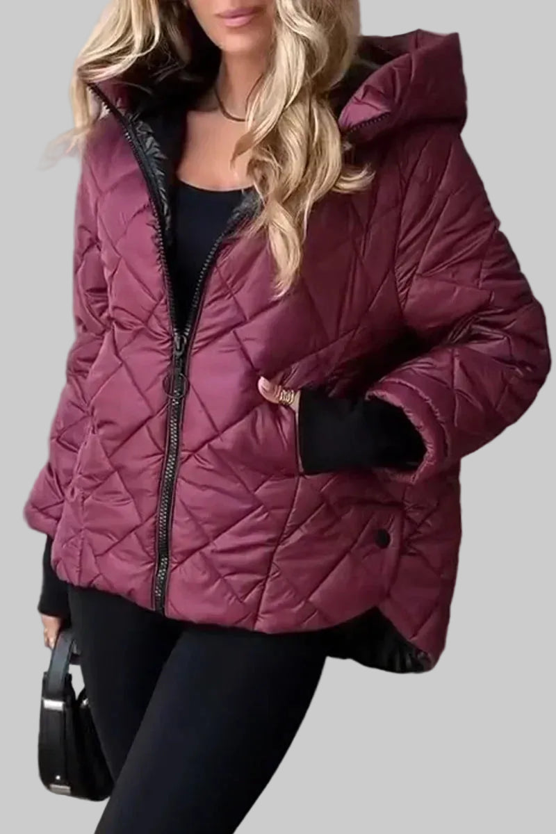Sofia -Quilted Hooded Coat