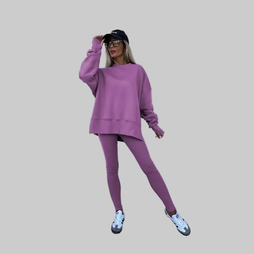 Henriette - Casual Long Sleeve Sweatshirt and Pants Set