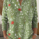 Edith - Cosy Christmas Button Jumper