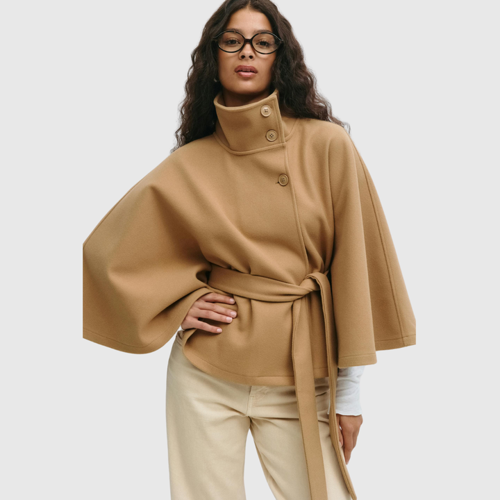 Rhoslyn - Belted Cape Jacket