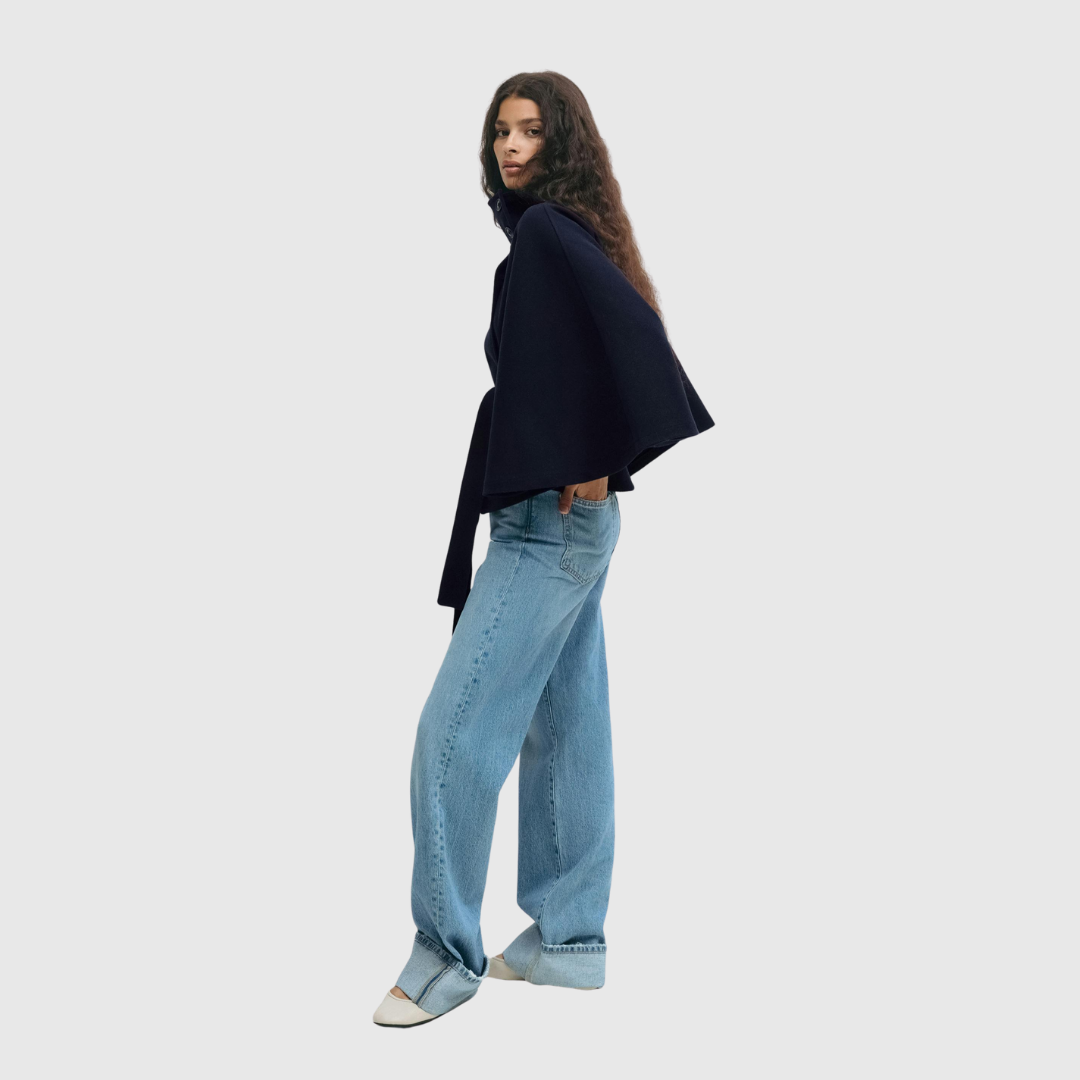 Rhoslyn - Belted Cape Jacket