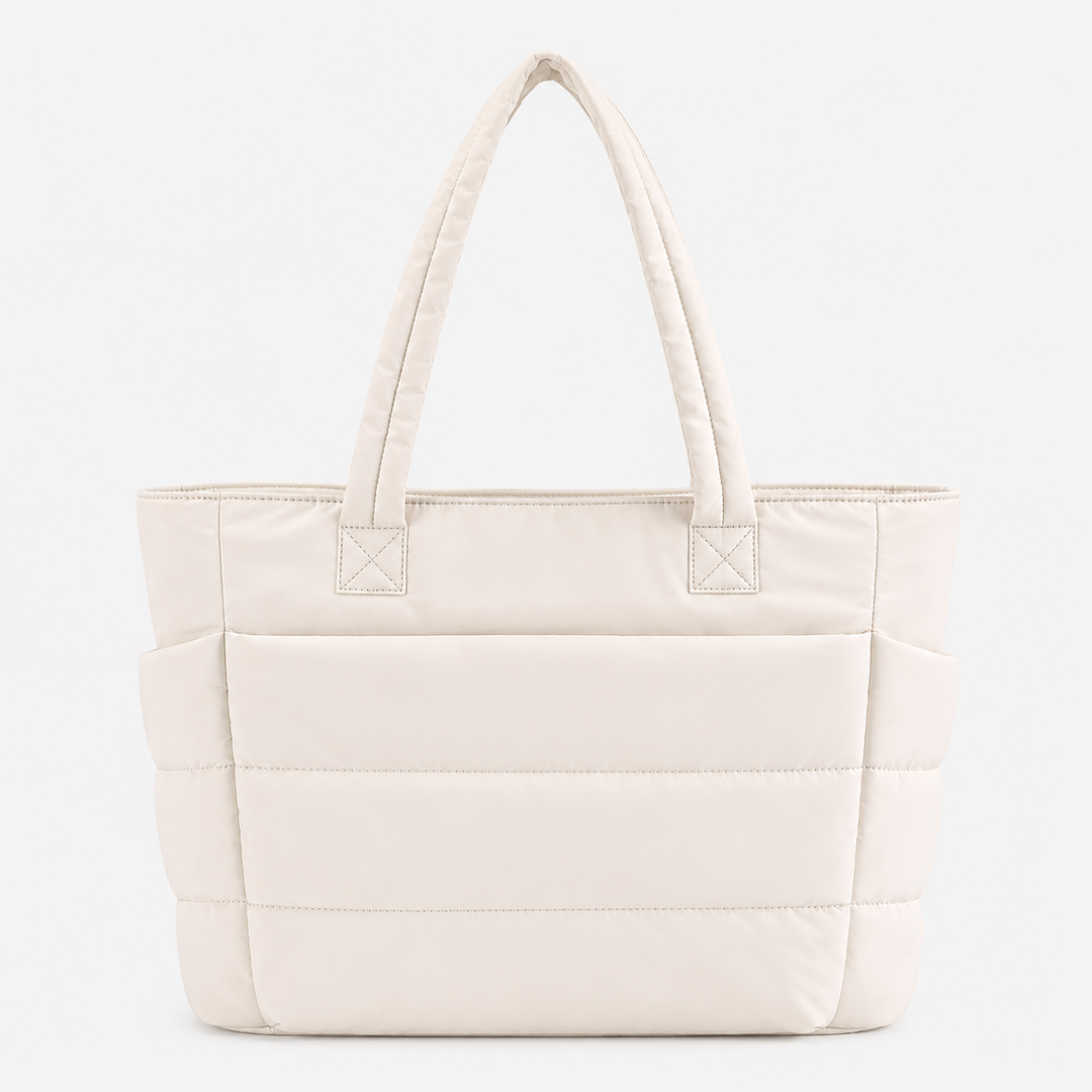 Hannah – BAGSMART prošívaná dámská tote taška na notebook s nadýchaným designem, přes rameno i do ruky