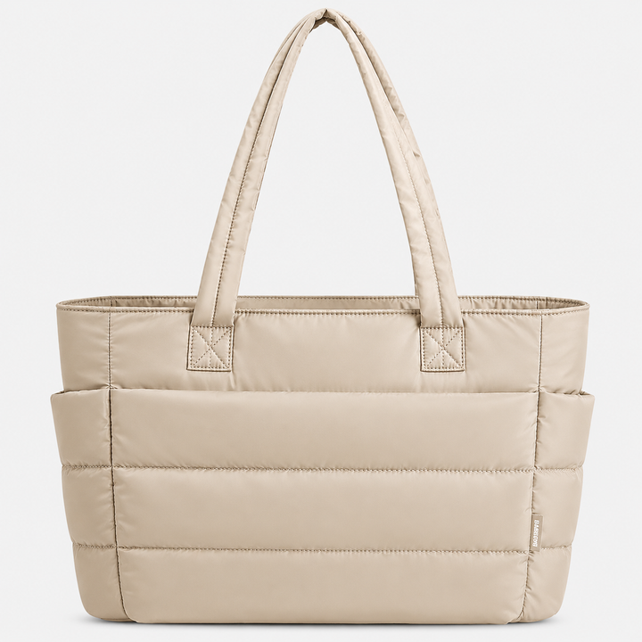 Hannah – BAGSMART prošívaná dámská tote taška na notebook s nadýchaným designem, přes rameno i do ruky