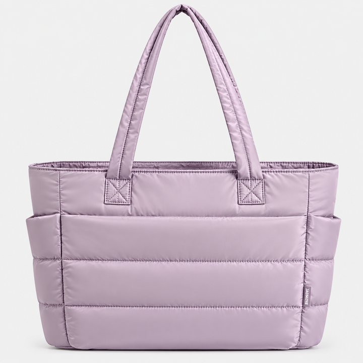 Hannah – BAGSMART prošívaná dámská tote taška na notebook s nadýchaným designem, přes rameno i do ruky
