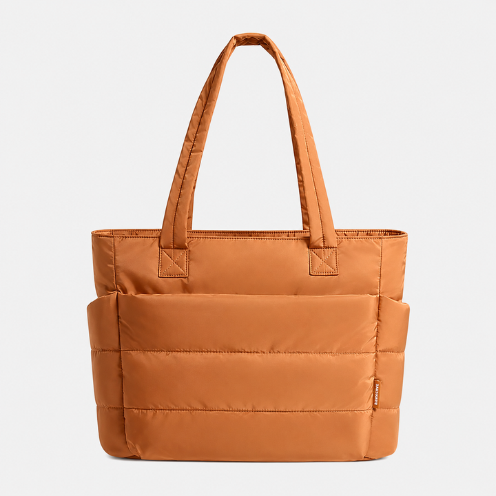 Hannah – BAGSMART prošívaná dámská tote taška na notebook s nadýchaným designem, přes rameno i do ruky