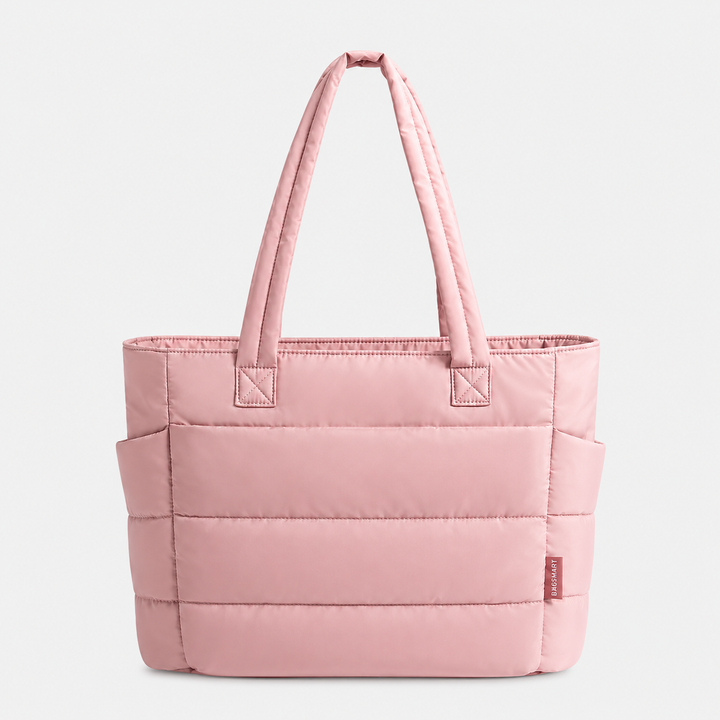 Hannah – BAGSMART prošívaná dámská tote taška na notebook s nadýchaným designem, přes rameno i do ruky
