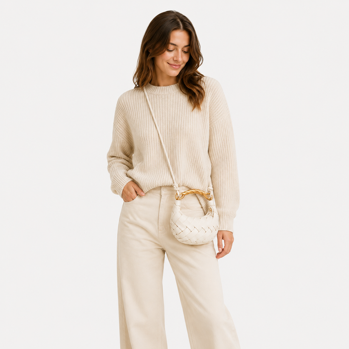 Orla Weave Handbag - White