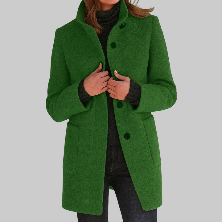 Anne - High Collar, Soft Blend Jacket
