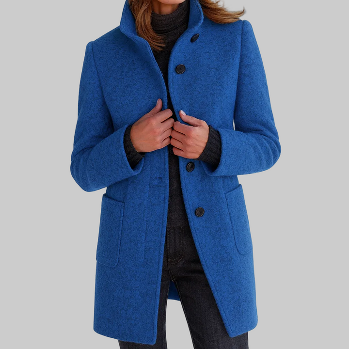 Anne - High Collar, Soft Blend Jacket