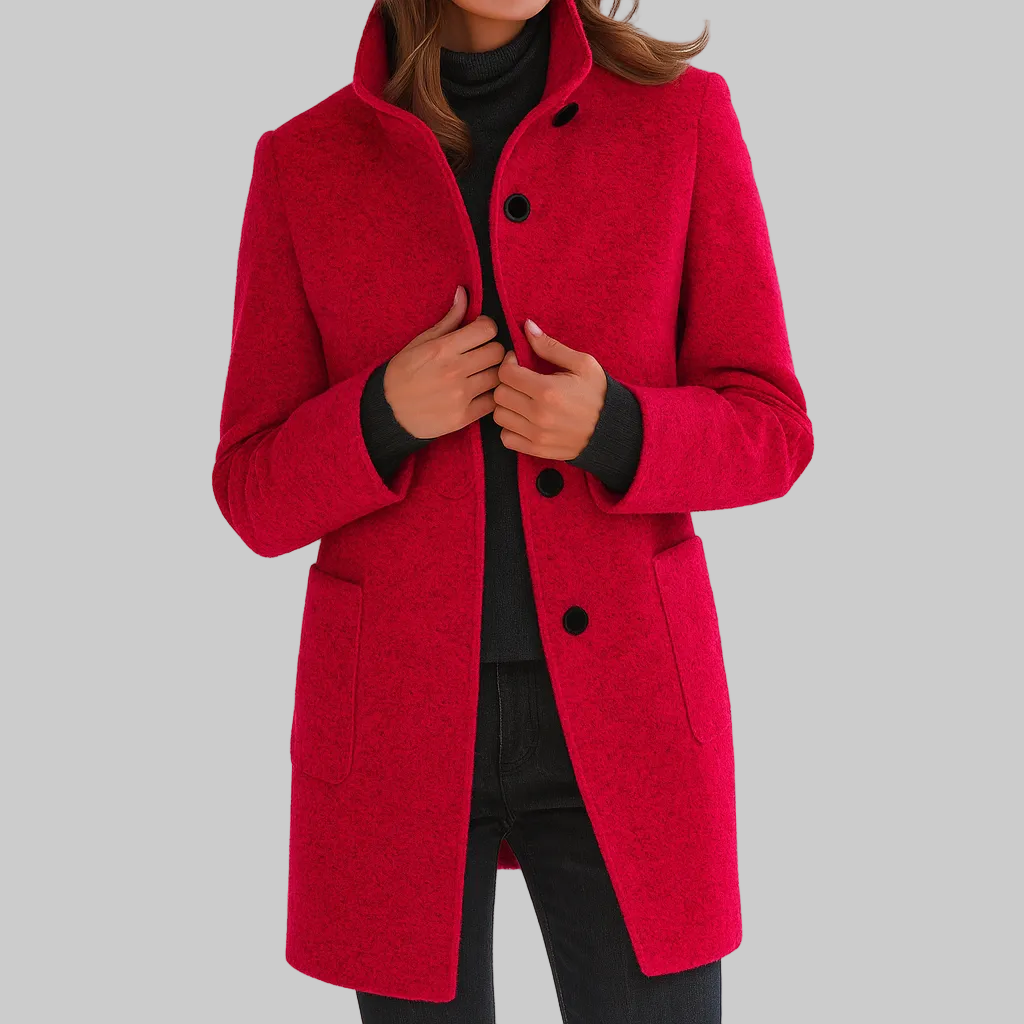 Anne - High Collar, Soft Blend Jacket