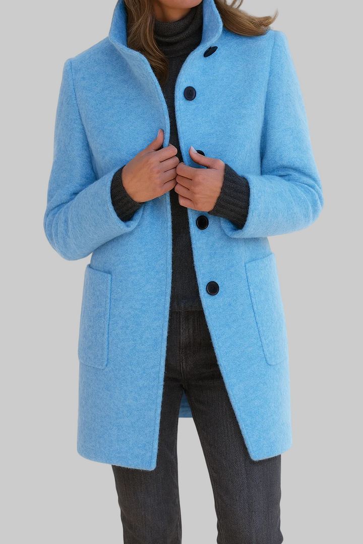 Anne - High Collar, Soft Blend Jacket