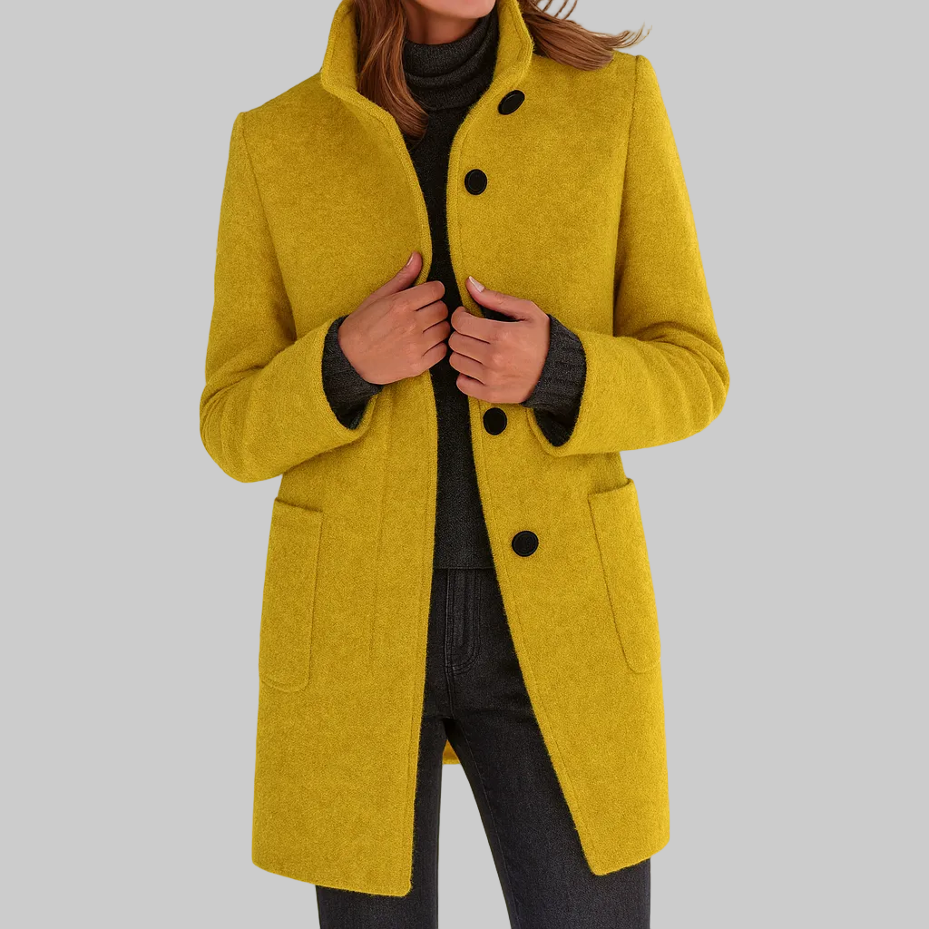 Anne - High Collar, Soft Blend Jacket