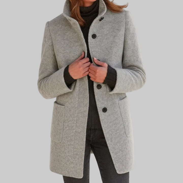Anne - High Collar, Soft Blend Jacket